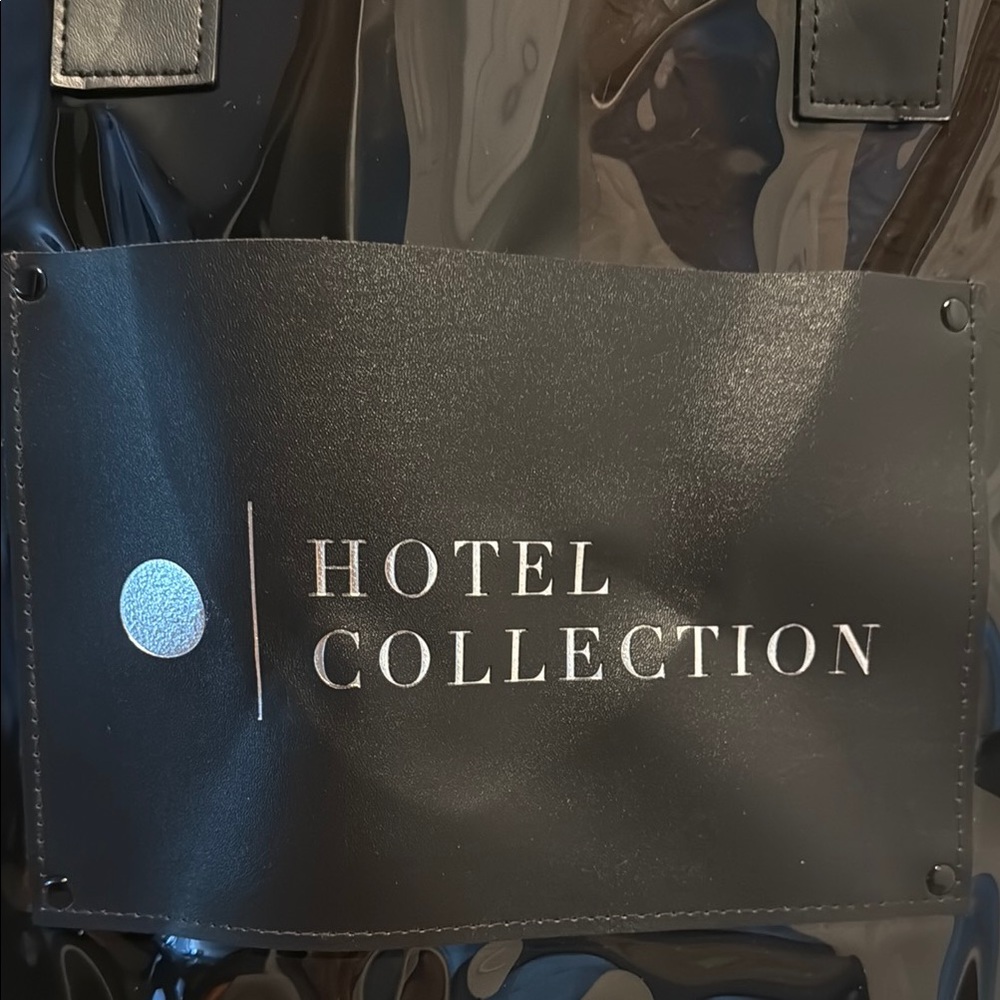 Hotel Collection Black Glossy Tote Bag - Picture 3 of 5